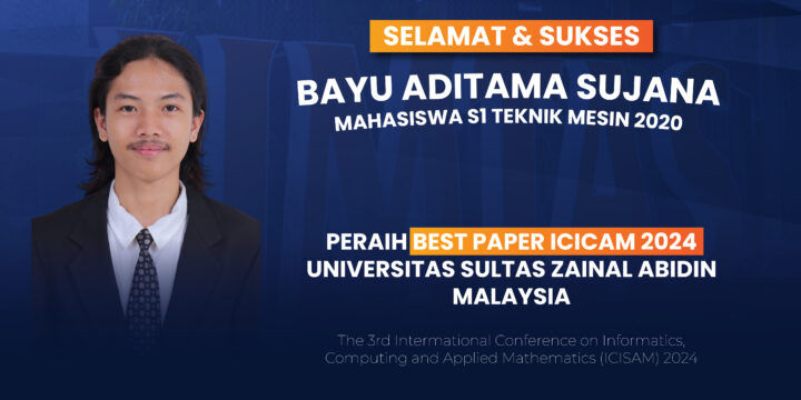 Bayu Aditama Sujana, Mahasiswa UMTAS, Raih Best Paper di Konferensi Internasional ICICAM ’24 MALAYSIA