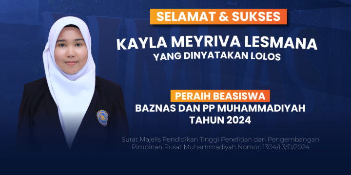 Kayla Meyriva Lesmana, Mahasiswa PTI UMTAS Raih Beasiswa Prestisius dari BAZNAS dan Muhammadiyah!